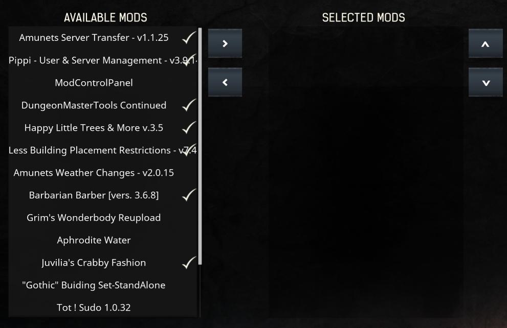 Mods Menu